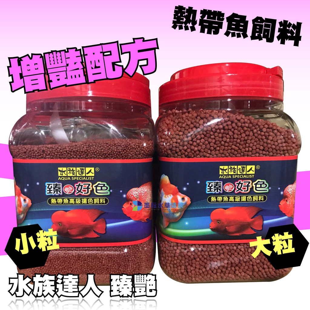 墨耘 水族達人臻艷熱帶魚高級揚色飼料大粒 小粒增艷熱帶魚燈魚 蝦皮購物