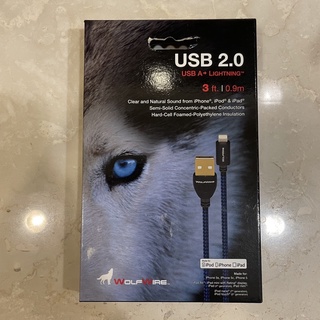 二手/WOLFWIRE USB A ➜ Lightning 3 ft . | 0.9m