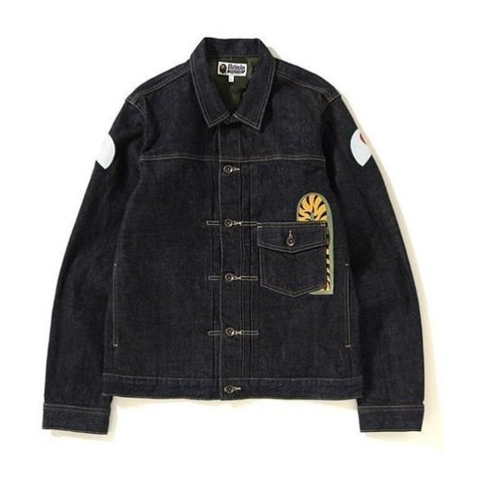 ☆AirRoom☆【現貨】APE BAPE DENIM JACKET SHARK 鯊魚 牛仔 外套 夾克 限量款 現貨