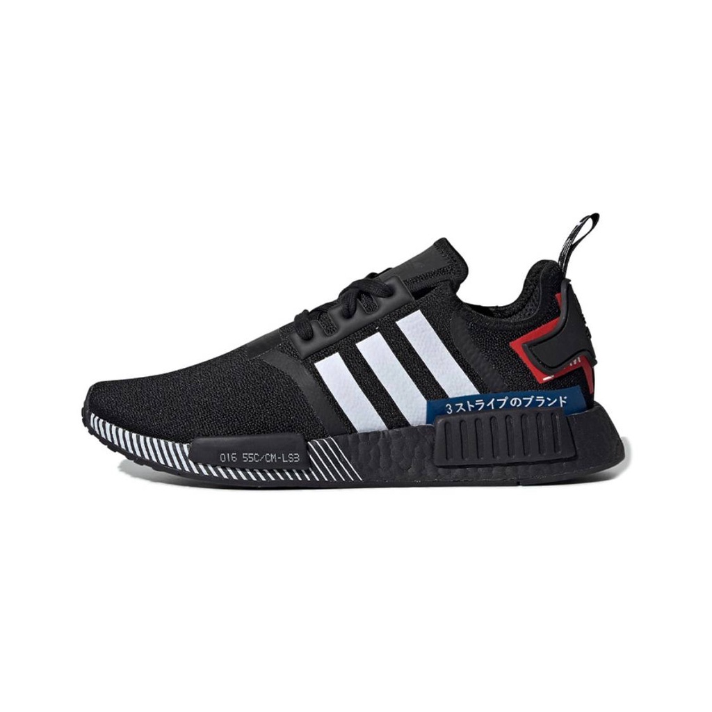  100%公司貨 Adidas NMD_R1 黑白🔍藍紅 日文 跑鞋 緩震 Boost 黑 EF1734 男女