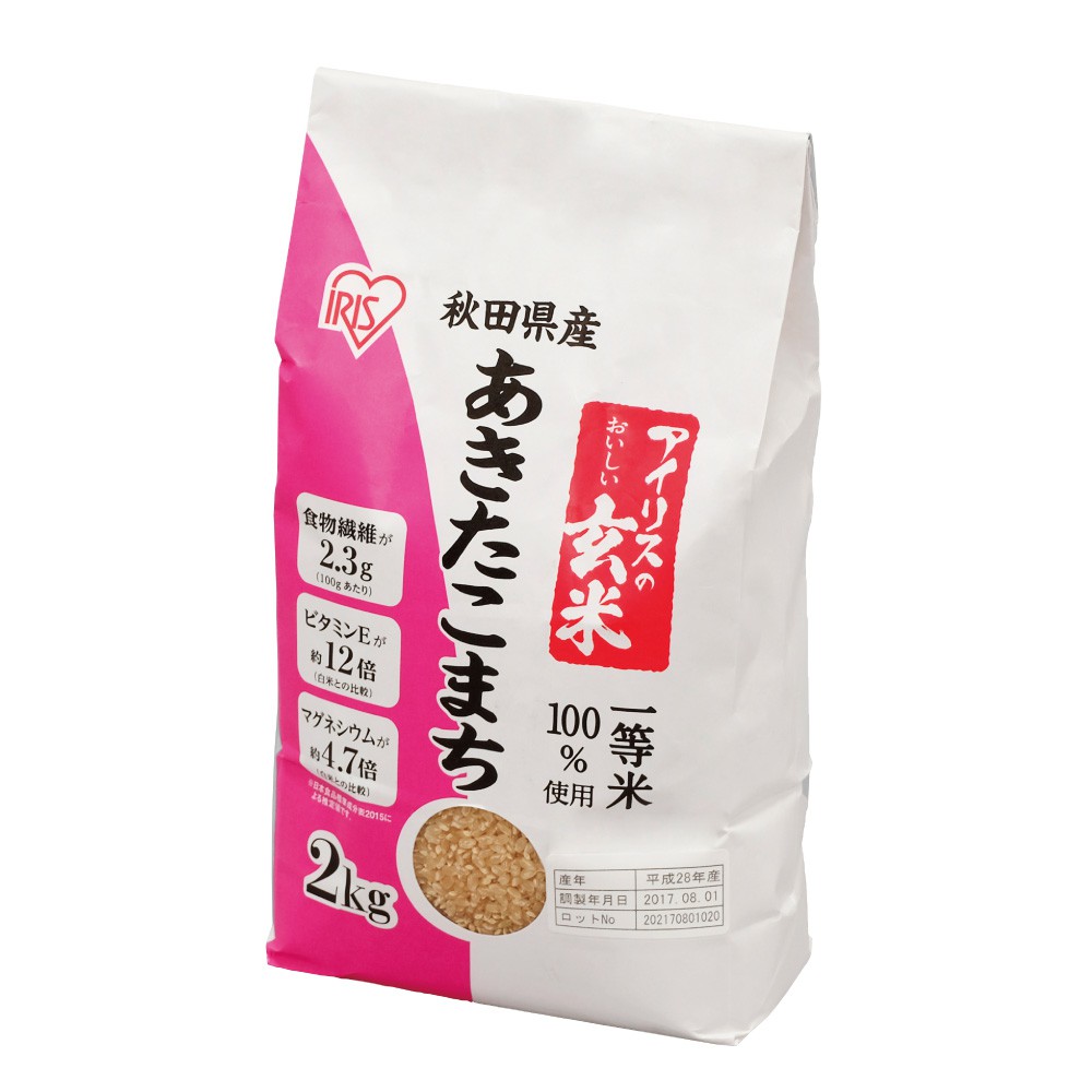 日本iris Ohyama日本糙米秋田縣産秋田小町米 1份2kg 蝦皮購物