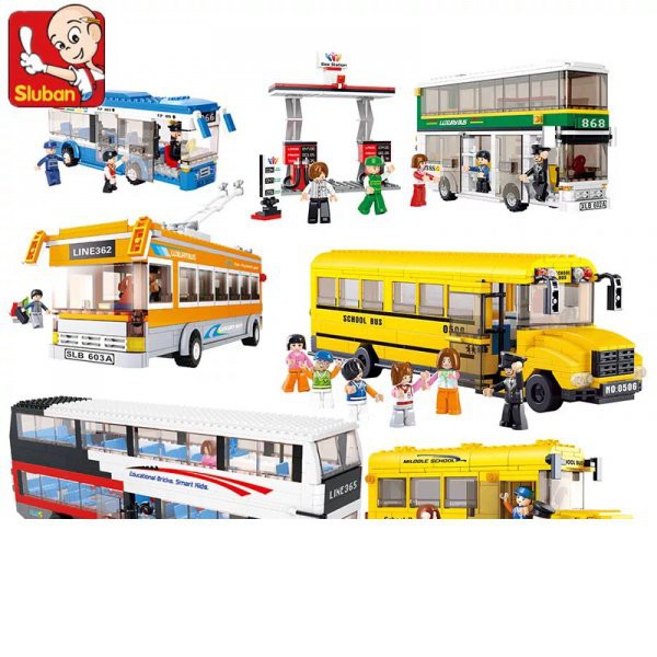 【組裝模型直銷】樂高積木男孩子兒童益智玩具拼裝巴士系列組裝城市公交車汽車模型 rmnS