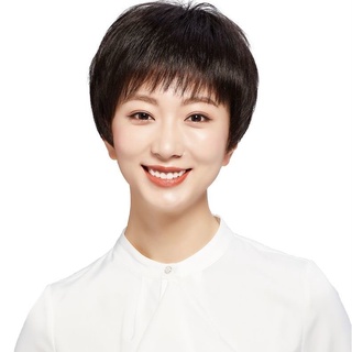 假髮女 短髮媽媽 短直髮 中老年女士全頭套假髮 仿真人髮絲自然假髮套 中老年假髮 假髮媽媽