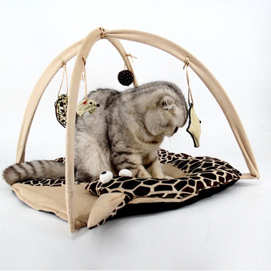 寵物用品🌟 貓咪 遊戲墊 長頸鹿款 鈴鐺 老鼠 球球 貓貓喜歡的塑料摩擦聲 折疊式 遊戲床 寵物