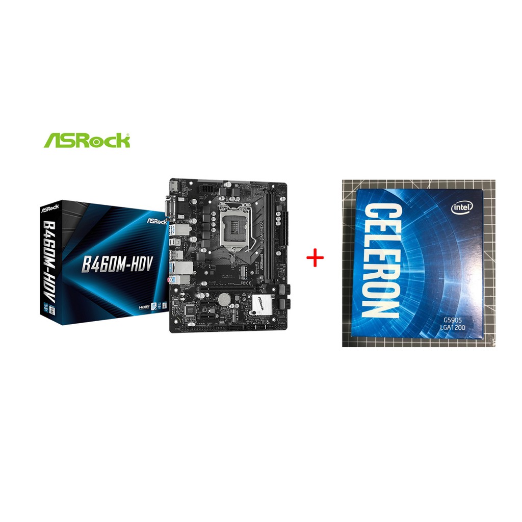 24h寄出-華擎 ASRock B460M-HDV intel 1200 主機板 + g5905 內建顯示 [全新盒裝]