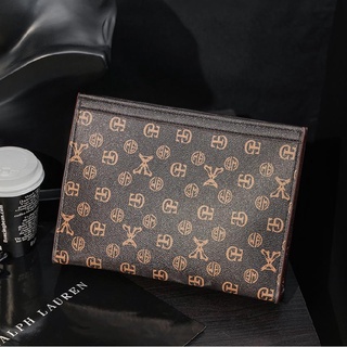 FASHION BAGSTORE 男士手拿包 印花信封包 LV經典花紋包 男女通用手拿包 大容量休閒包 手抓包 大錢包