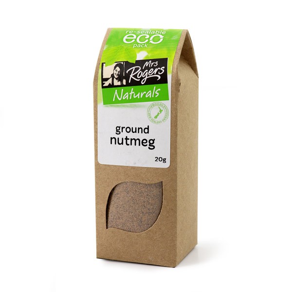 [紐西蘭 Mrs Rogers] 香料系列 ground Nutmeg 肉荳蔻粉 環保包裝 內附密封袋易保存