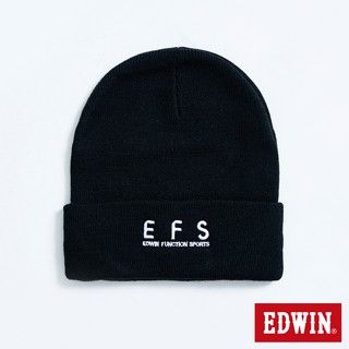 EDWIN EFS繡花毛帽(黑色)-中性款