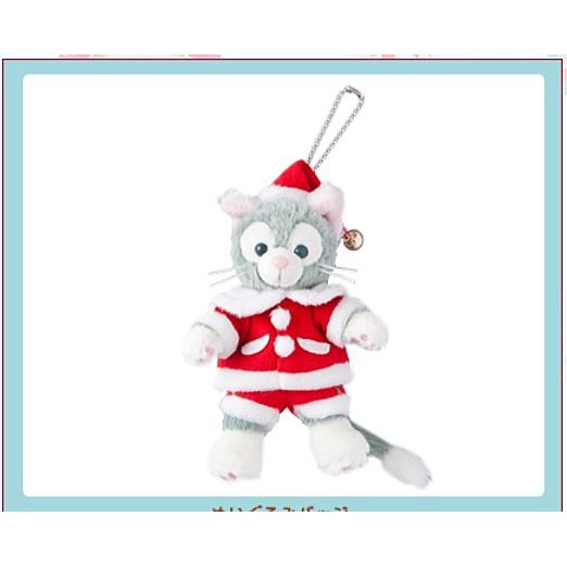 小花花日本精品♥ Hello Kitty 聖誕節東京迪士尼 Duffy 達菲熊傑拉東尼站姿珠鍊吊飾娃娃包包掛飾