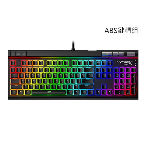 HyperX Double Shot 布丁ABS透光鍵帽組 黑色 中文