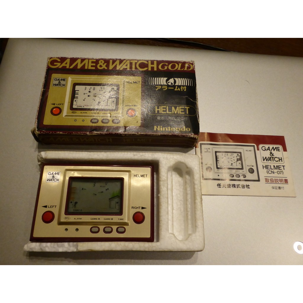 遊戲歐汀 任天堂 GAME＆WATCH / HELMET 書盒完整 保麗龍有損