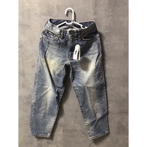 （賠錢賣全新）MUJI LABO 彈性寬版褲 藍色 23（58.5cm)