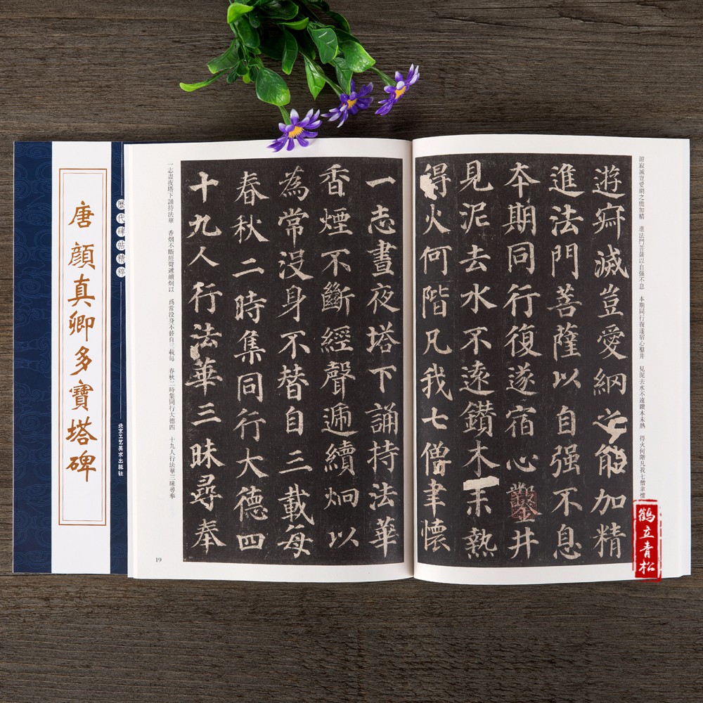 全新款 顏體顏真卿多寶塔碑書法筆字帖楷書教程初學者成人入門臨摹練字顏真卿多寶塔碑繁體旁注歷代碑帖精粹多寶塔碑