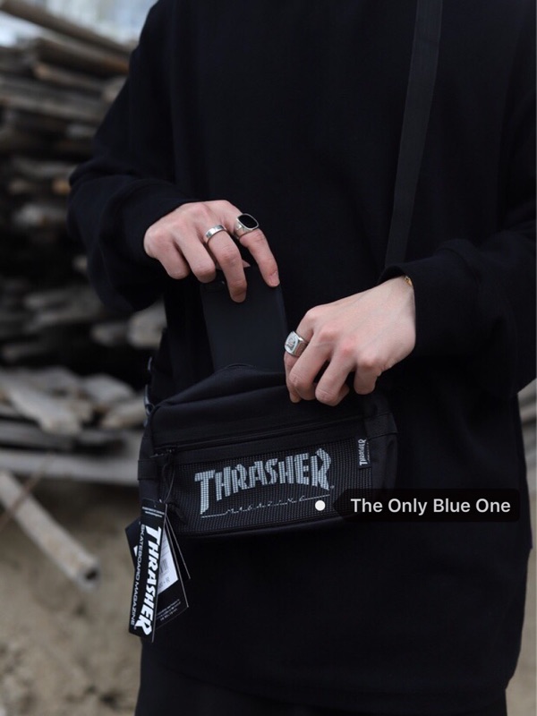 【Blueone】 Thrasher腰包 日本限定 火焰 thrasher 穿搭 街頭潮牌 腰包 火焰腰包 穿搭配件