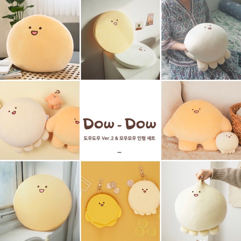 韓國DOWDOW MOWMOW 麵團娃娃 dow dow麵團吊飾 吊飾 麵團布偶 文創 抱枕