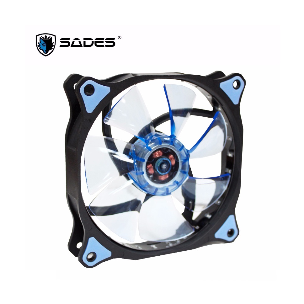 SADES 賽德斯 SCARAB 聖甲蟲魔扇(藍色) 12CM LED風扇 機殼風扇 電腦風扇