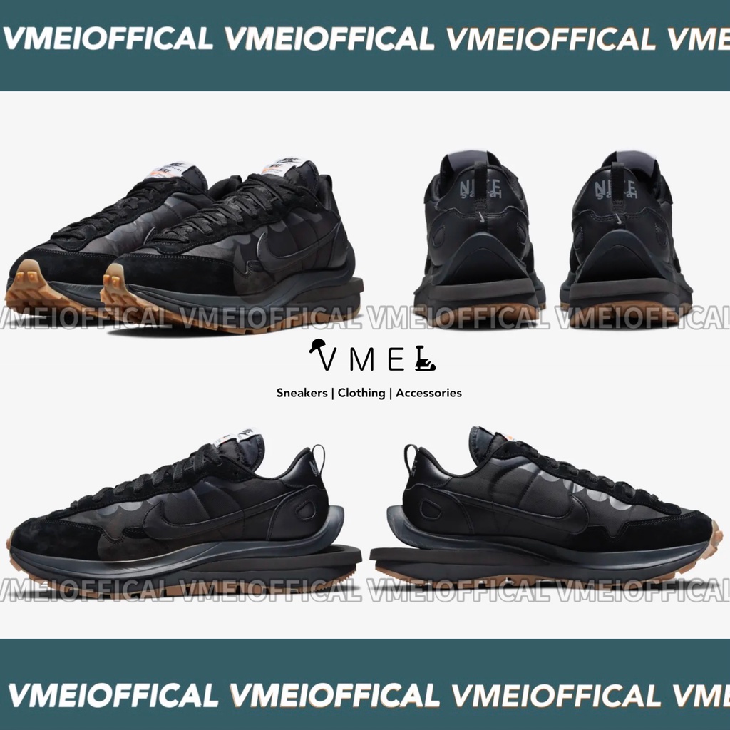 【VMEI_OFFICAL】Nike X Sacai VaporWaffle 黑魂 全黑 解構 厚底 增高焦糖底男段女段