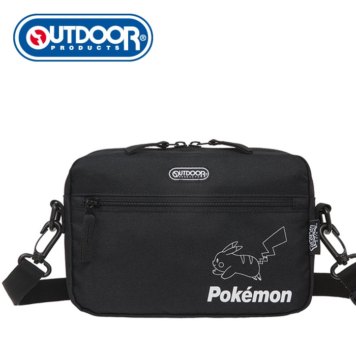 OUTDOOR Pokemon聯名款夜光皮卡丘側背包-黑色 ODGO21A04BK 側背包 斜背包