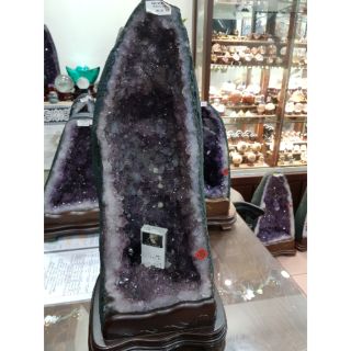 本月特價10800 重量30公斤 木型 紫水晶洞 紫晶洞 帶滿滿碧璽 水晶骨幹 方解石 聚寶盆