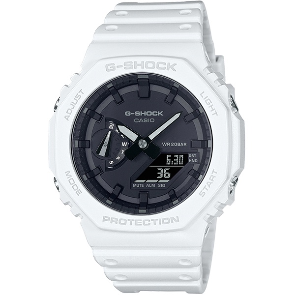 【CASIO 卡西歐】G-SHOCK 八角農家橡樹雙顯手錶(GA-2100-7A)