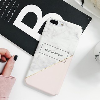 拚色大理石手機殼 全包款( iphone 6/6s plus 5.5吋 白色 )