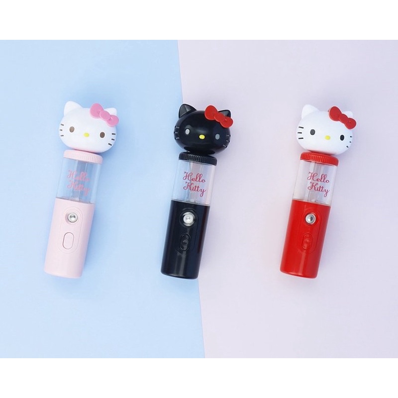 全新 7-11 Hello Kitty造型隨身噴霧儀 紅 黑 粉紅 三色選擇 Kitty大頭造型 超Q 掛勾版 掛鈎