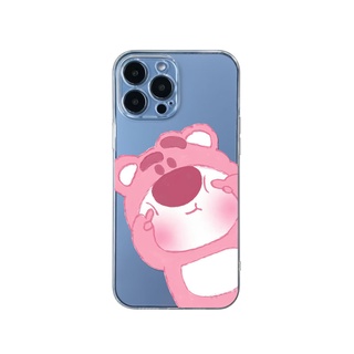 草莓胖熊適用iPhone華為vivo小米12榮耀OPPO一加三星手機軟殼全包