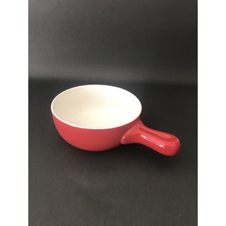 有發票/東昇瓷器餐具-紅色8.5吋單把烤盤