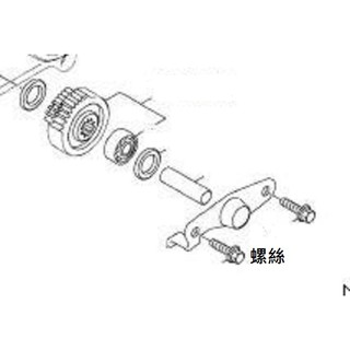 YAMAHA 山葉 原廠 GTR BWS125 啟動惰齒輪螺絲