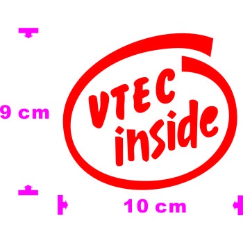 【豆豆彩藝】V38-VTEC inside 簍空防水貼紙 (CRV HRV CIVIC K5 K6 B18C 後檔貼)