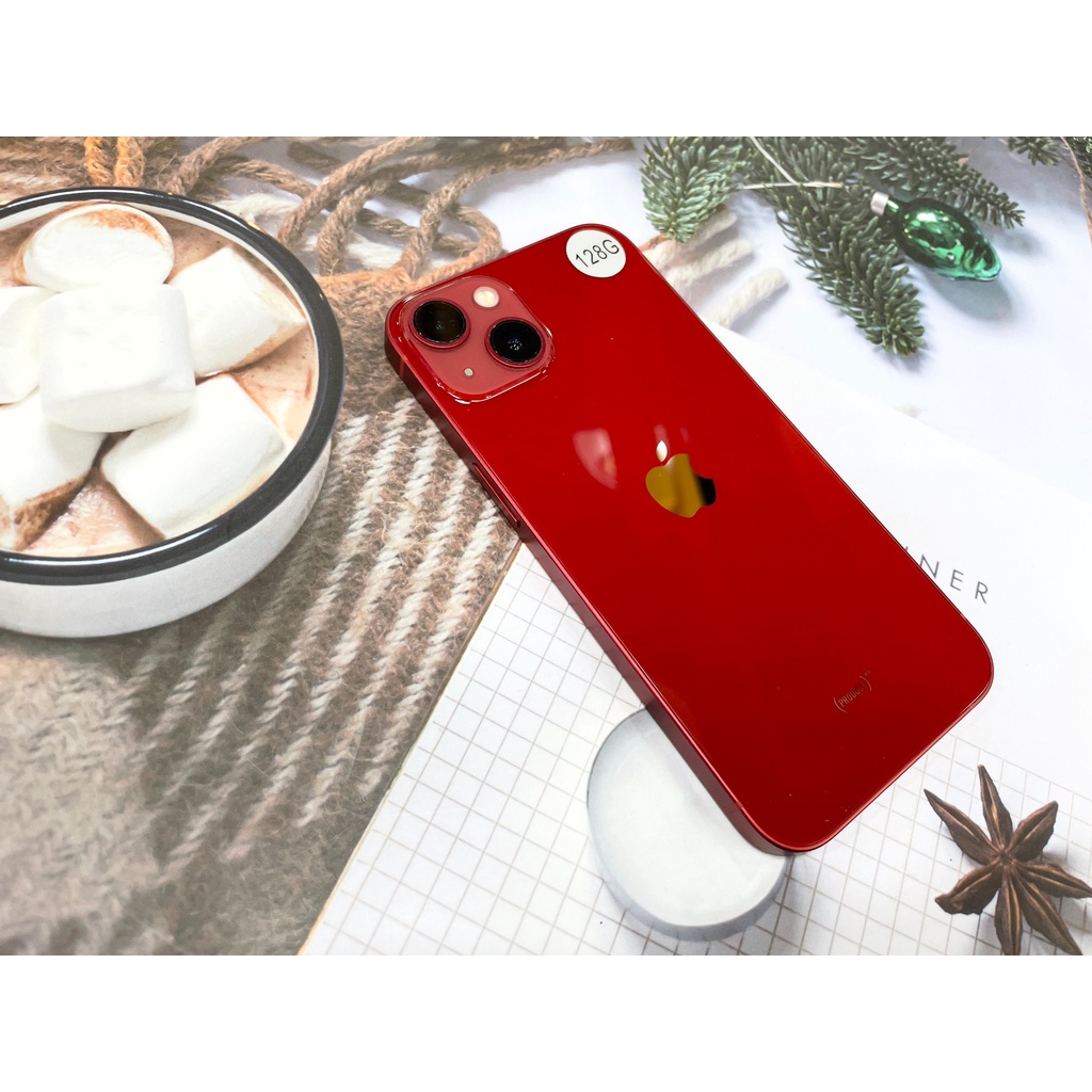 💜台北iPhone優質手機專賣店💜🍎IPhone  13 128G 紅色展示機無傷🍎⭐️電池:  100%