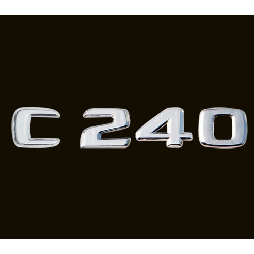 BENZ 賓士  C240 電鍍銀字貼 鍍鉻字體 後箱字體 車身字體 字體高度28mm