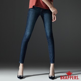 BRAPPERS 女款 新美腳 ROYAL系列-中腰四面伸縮彈性九分褲-深藍