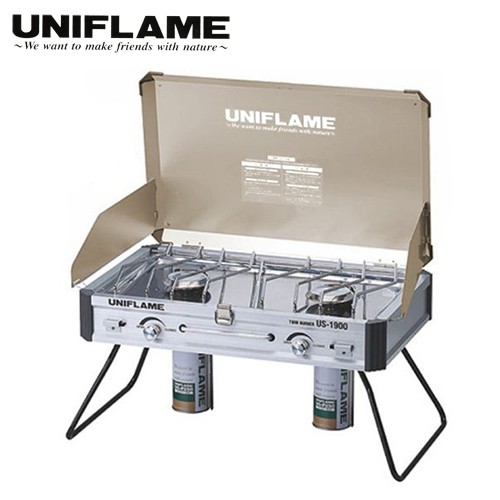 丹大戶外【UNIFLAME】US-1900 鋁合金雙口瓦斯爐 雙口爐  限定色香檳金 U610329