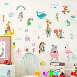 五象設計 動物143 DIY壁貼 卡通動物隨心貼 牆壁裝飾貼畫 房間裝飾 兒童冰箱櫥櫃裝飾 牆貼壁畫