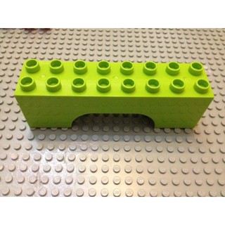 【點點小豆】LEGO 樂高積木 duplo 得寶 2x8 淺綠色 拱形 造型 全新 1 個 如圖