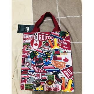 ［全新正品］Roots 貼布帆布袋