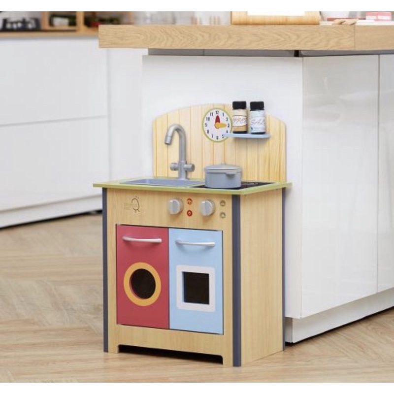 🥣全新現貨🥣-Teamson 小廚師波爾多木製家家酒兒童廚房玩具-木頭色