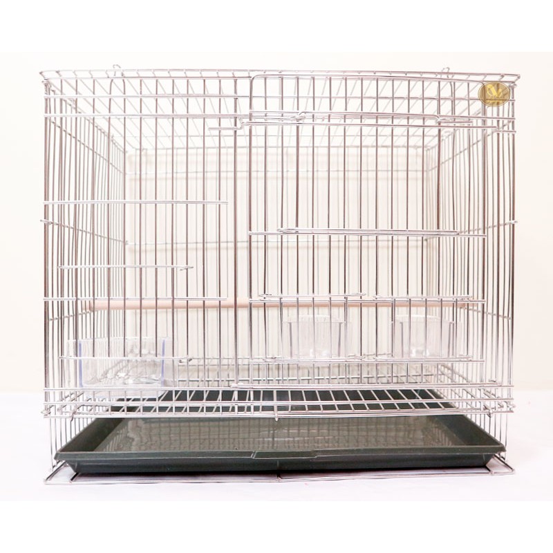 一呎四白鐵折疊鳥籠(附塑膠底盤) | 好收納 | 適合小型鳥、松鼠、蜜袋鼯