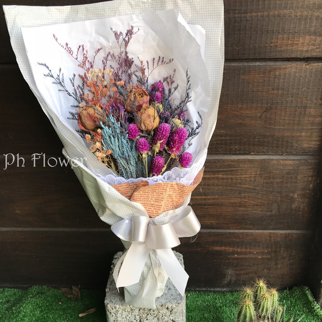 8月開館免運費 花束 乾燥玫瑰夢幻紫客訂款 限中和土城板橋 蝦皮購物