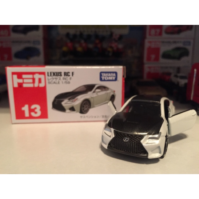 多美小汽車 TOMICA No.13 凌志 LEXUS RC F 豪華 跑車 開門可開 鐵灰 珍珠白 配色 盒損