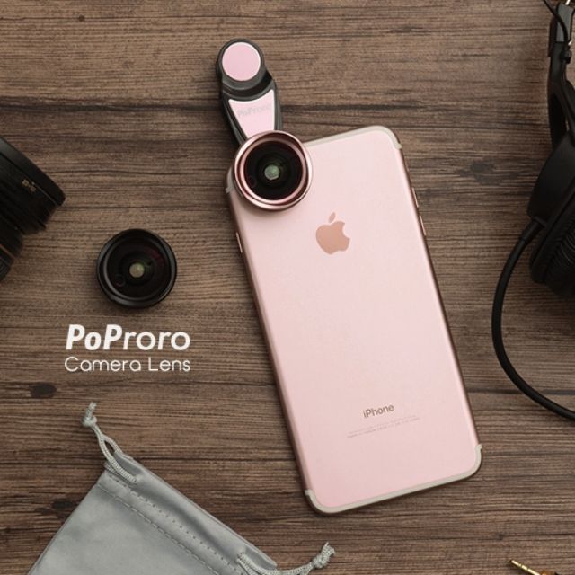 Poproro 4k單眼級廣角手機鏡頭-玫瑰金