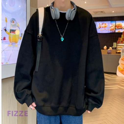 男生長袖T恤 女生長袖T恤刷毛大學T 大學T恤 T恤 長T 刷毛T 大學T 長袖T恤  (BTB純色衛衣)【FIZZE】