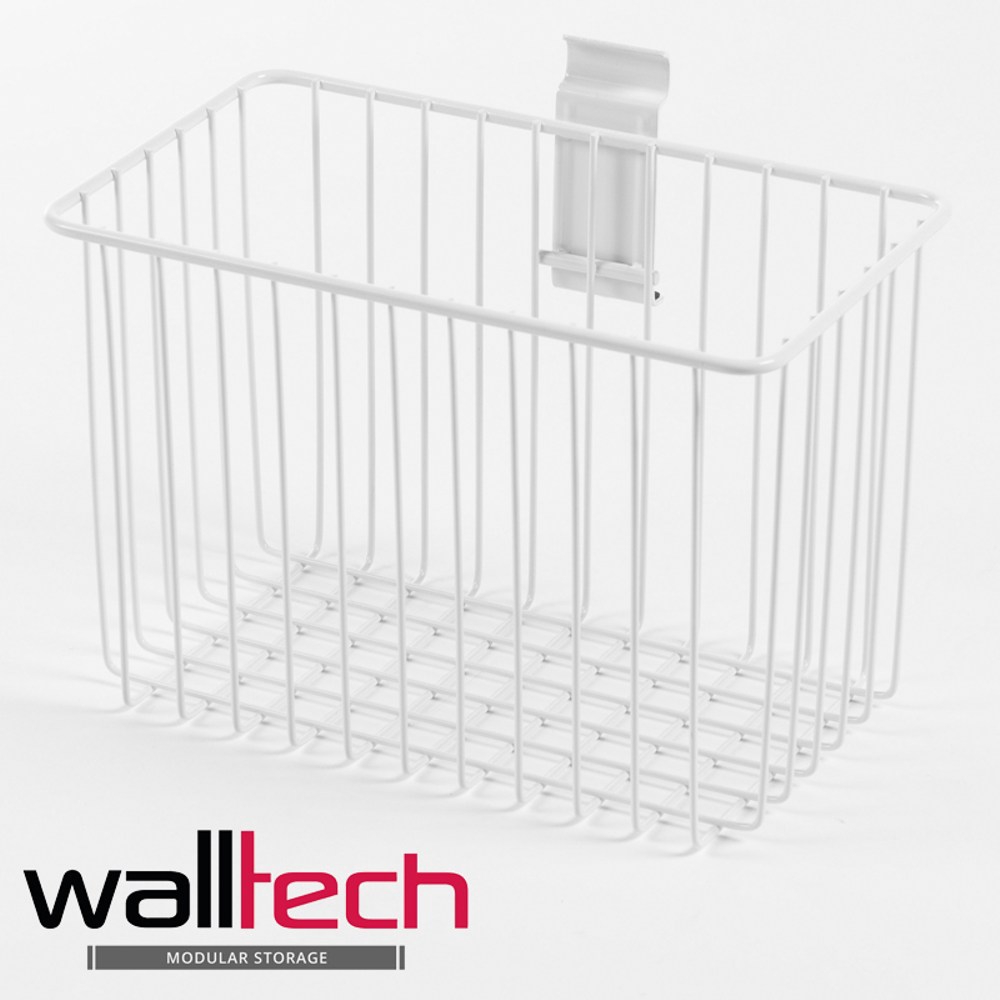 法國Walltech 中款深型籃 烤漆白 25cm