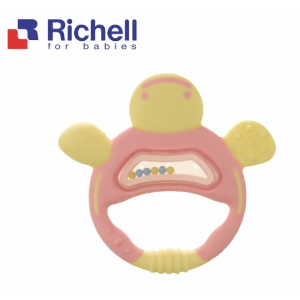 Richell 利其爾 固齒器 粉紅色手指形狀 固齒器 盒裝【樂兒屋】