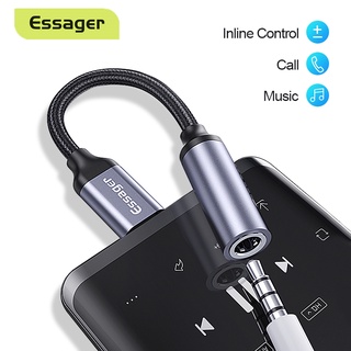 Essager Type-c 轉3.55mm耳機插口轉接線輔助音頻適配器轉換器適用於三星華為高端單c口手機
