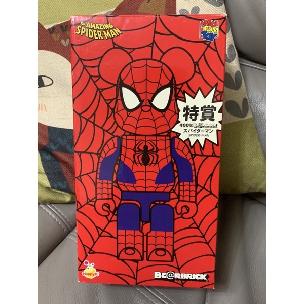 2012 bearbrick be@rbrick 400% 特賞 蜘蛛人 marvel spiderman 拆擺 二手