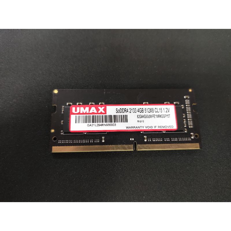 UMAX 世成 筆電DDR4 2133 4G RAM