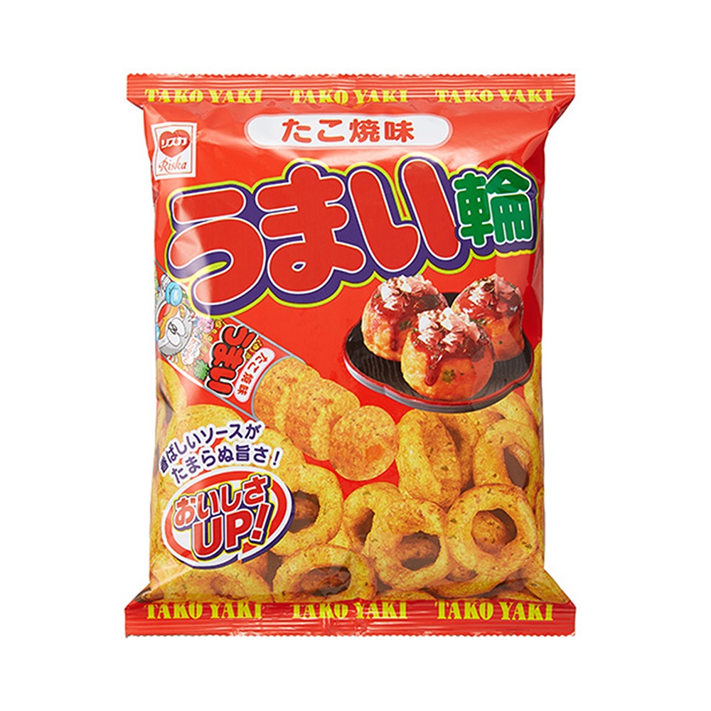 RISKA 美味圈餅乾-章魚燒風味 75g【Donki日本唐吉訶德】玉米棒餅乾版