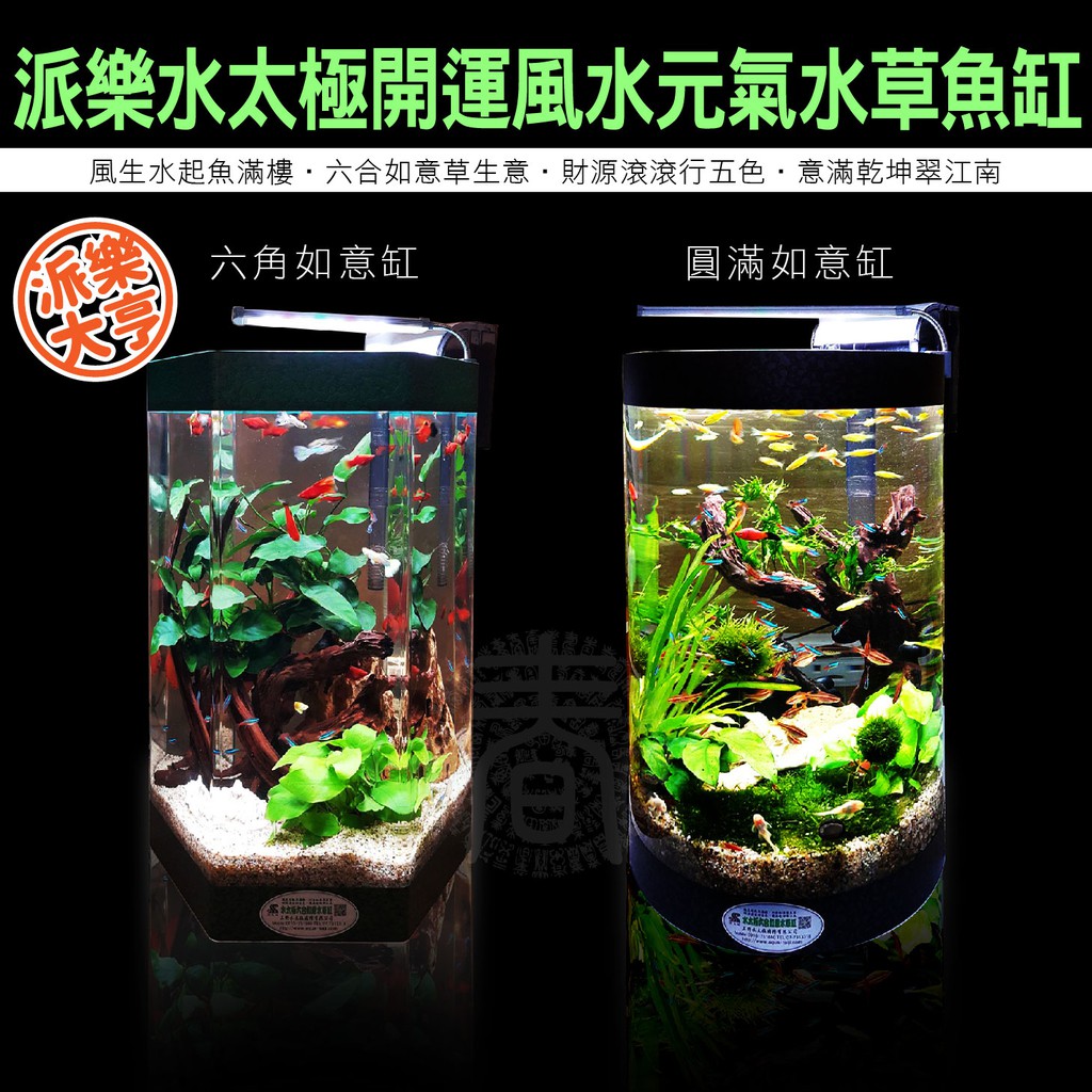 派樂大亨創意無限生態水族箱缸 送led燈 過濾器 水草造景水槽生態魚缸風水招財如意水族箱辦公室內客廳開運佈局 蝦皮購物